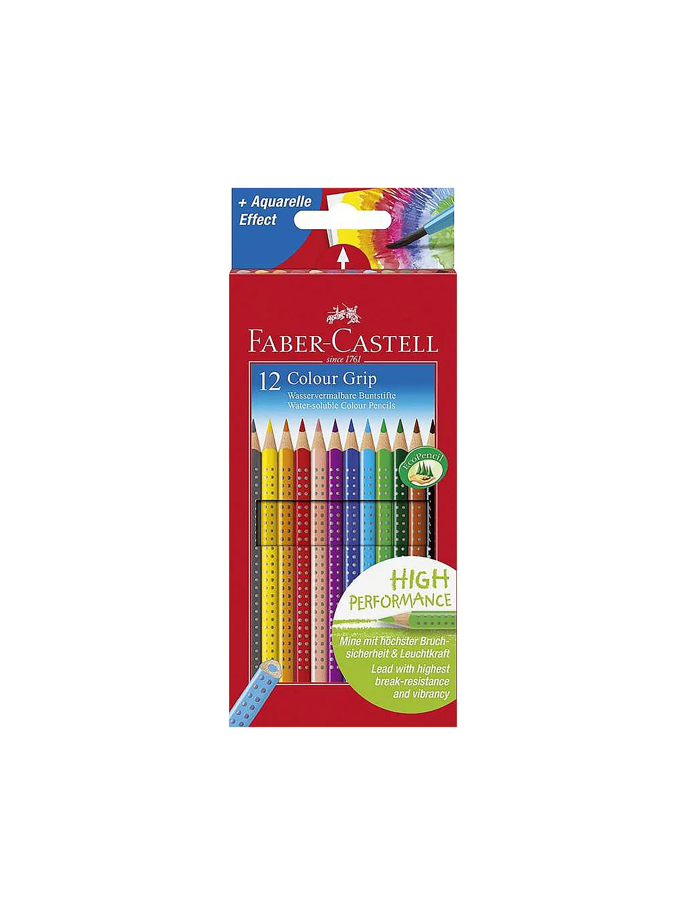 FABER-CASTELL | Colour Grip Buntstift, 12er Kartonetui | 